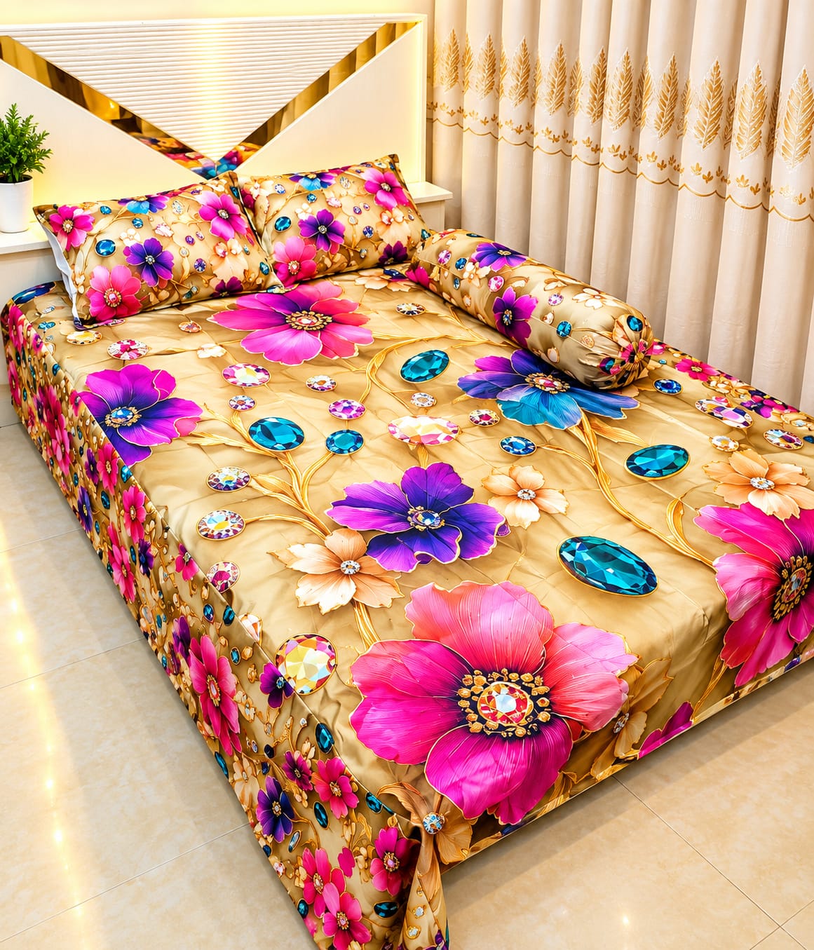 7/8 fit Waterproof 3d print bedsheet=B157